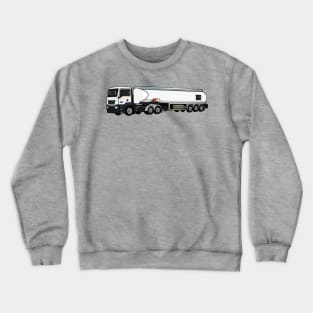 Tanker truck fuel transport cartoon illustration Crewneck Sweatshirt